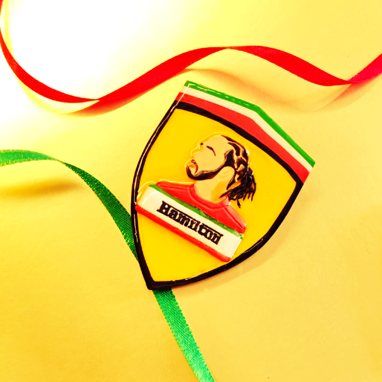 Lewis Hamilton x Ferrari Inspired Polymer Clay Badge