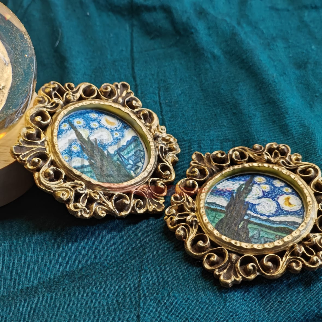 Watercolour Miniatures with handmade Polymer Clay Frames